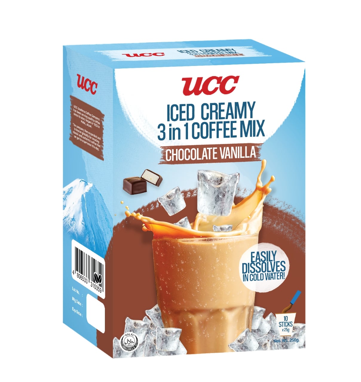 UCC Iced Coffee Creamy Chocolate & Vanilla – 10x25g | Authentic Japanese Coffee
