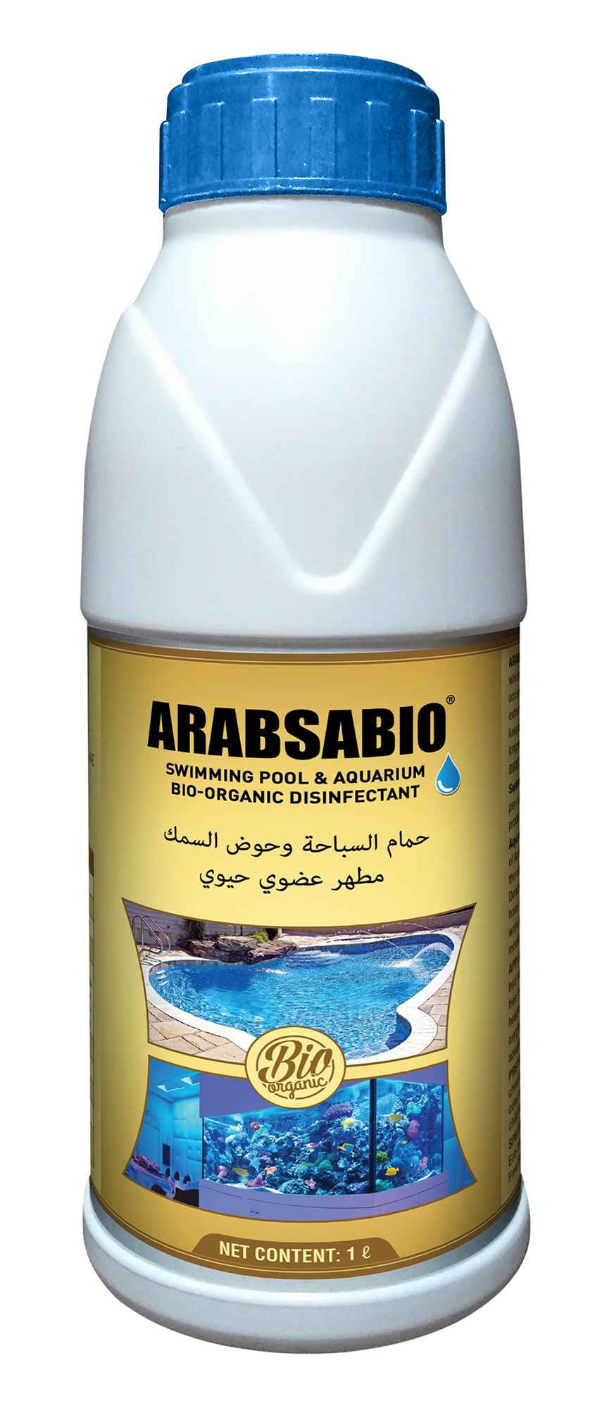 Pool & Aquarium Cleaner ARABSABIO® is a natural, chlorine-free enzyme solution for clean, safe, and eco-friendly water care.