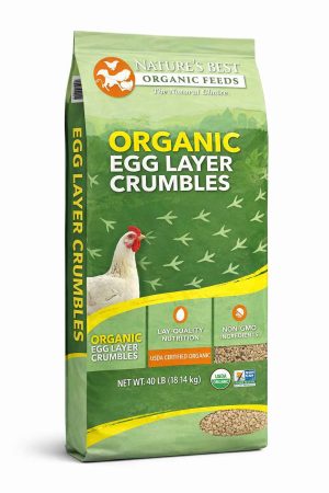 Organic Layer Feed – Certified Organic Egg Layer Crumbles for Laying Hens | Non-GMO Poultry Feed | USDA Organic Certified | Complete Balanced Nutrition | 40 lb Bag